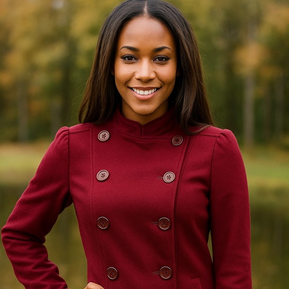 Marc Jacobs.Double-breasted 100% wool cranberry jacket/peacoat - Picture 2 of 10